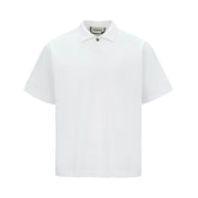 White polo shirt on a white background