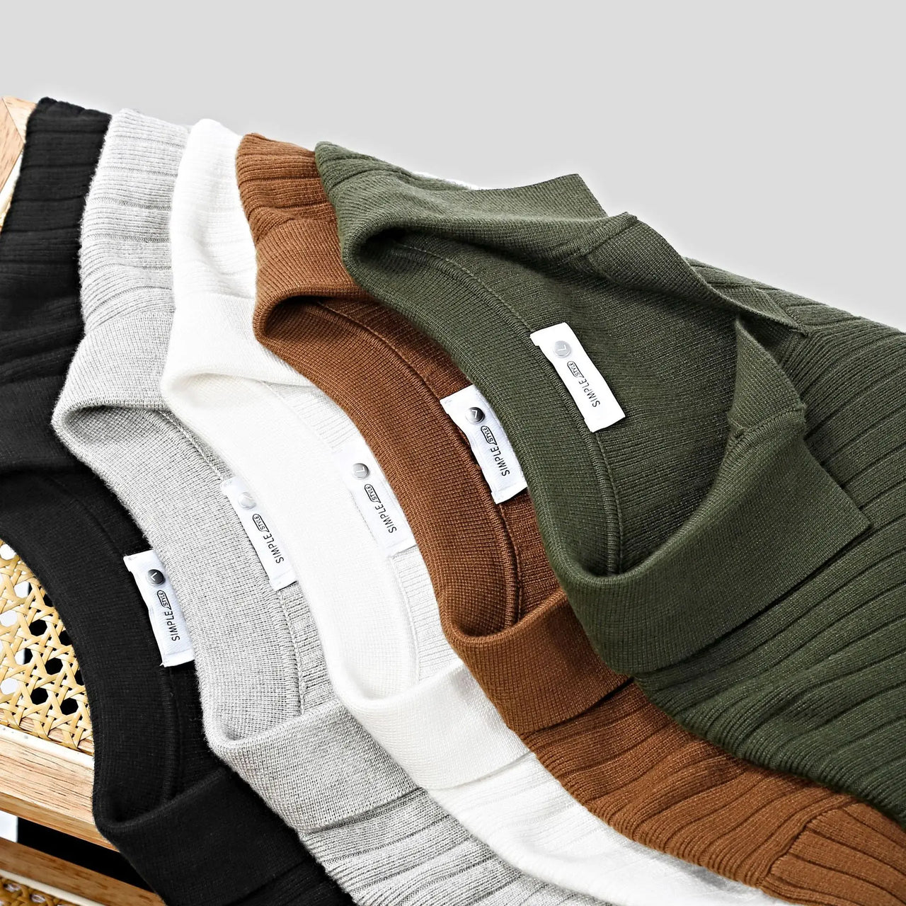 Collared Rib Knit Top