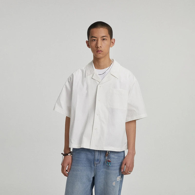cropped dress shirt Abotonado Saints And Sinners Cropped Long Sleeve - Blanco