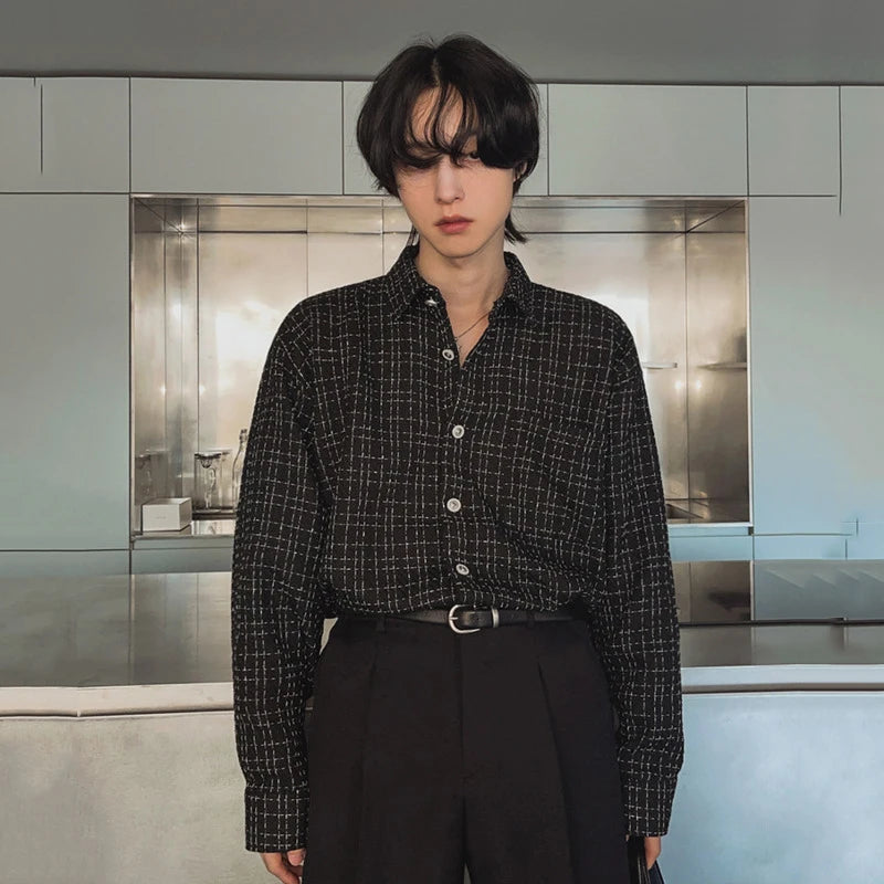 Fall Textured Check Shirt
