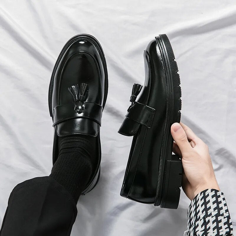 Gwanak Faux Leather Tassel Loafers
