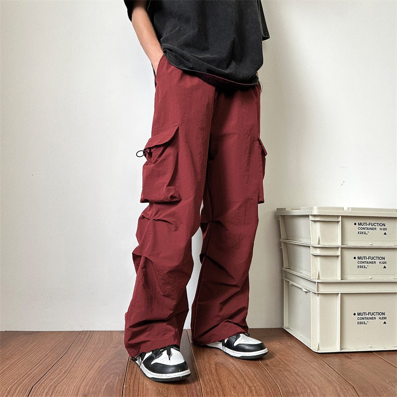 Mens Streetwear 6 Pocket Cargo Pants Black -  Canada