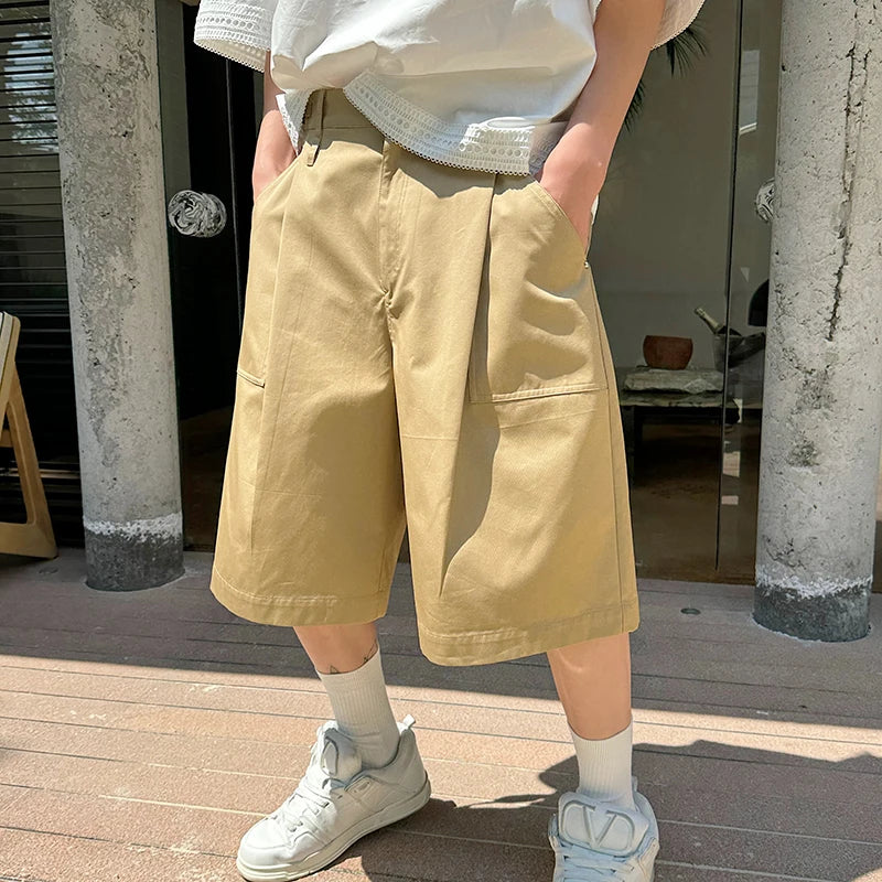 Long Length Carpenter Shorts Streets of Seoul Men s Korean Style Fashion