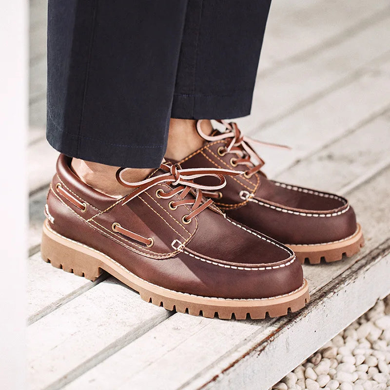 Teheran Lace Up Boat Shoes Streets of Seoul Men s Korean Style Fashion