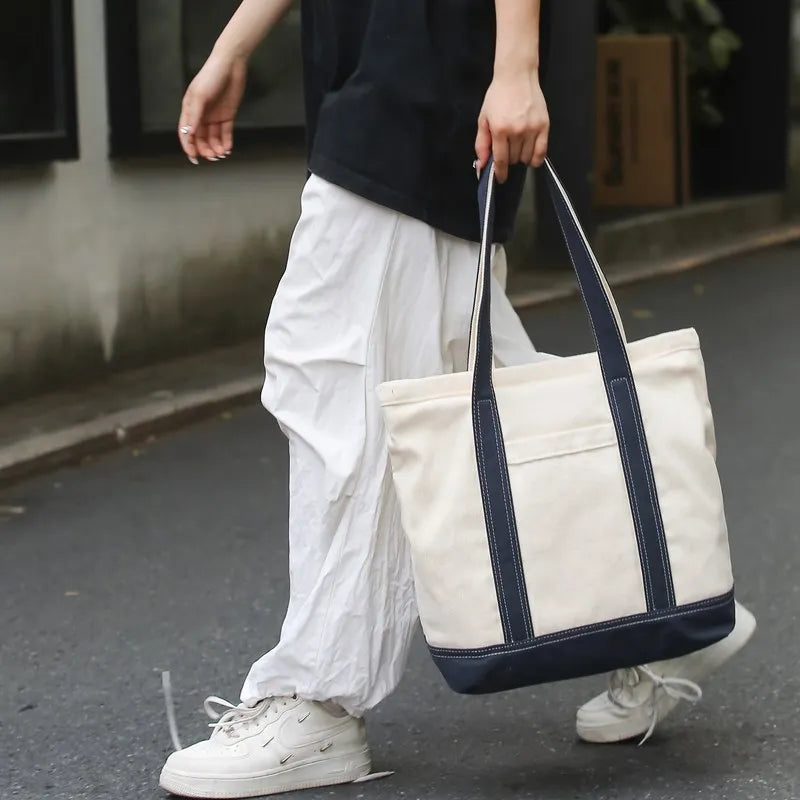 Two Tone Tote Bag Streets of Seoul Men s Korean Style Fashion