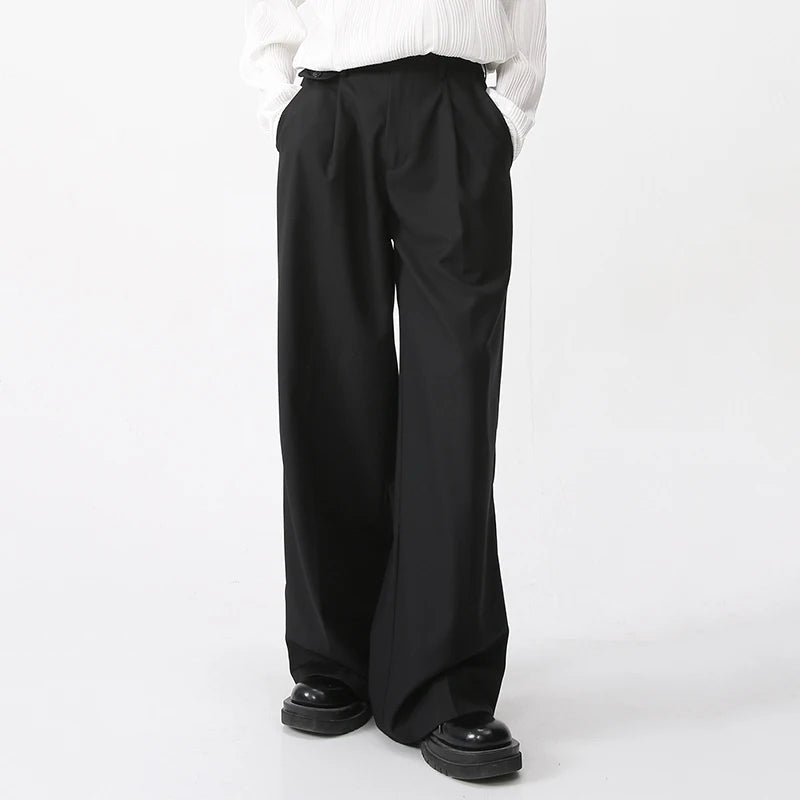 Wide Leg Front Pleat Trousers