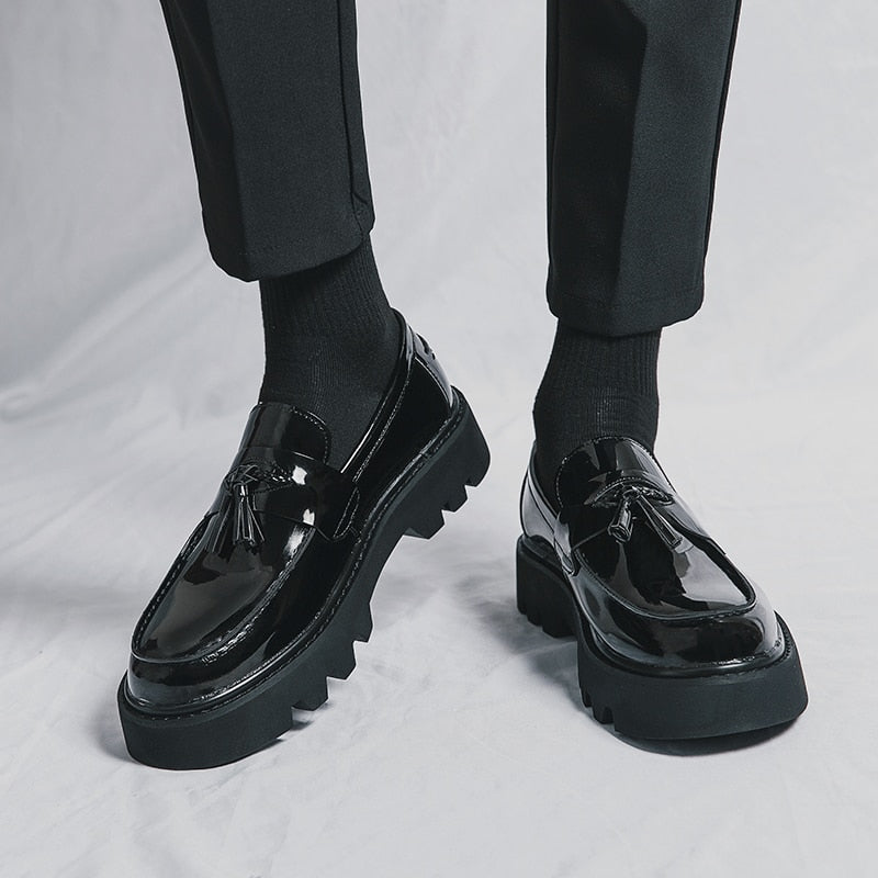 spil pakke slank Anyang Chunky Sole Patent Loafers | Streets of Seoul | Men's Korean Style  Fashion