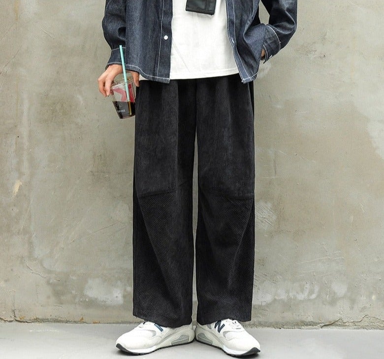 Corduroy Wide Leg Pants | Streets of Seoul | Men's Korean Style Fashion