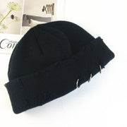 Distressed Pierced Mini Beanie thestreetsofseoul-korean-street-style-minimal-kstyle-streetwear-mens-fashion-clothing