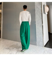Emerald Green Wide Leg Trousers thestreetsofseoul-korean-street-style-minimal-kstyle-streetwear-mens-fashion-clothing