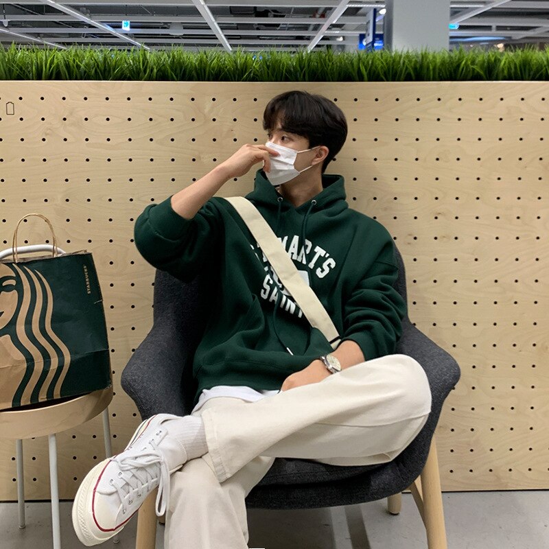 Green St Mary's College Hoodie thestreetsofseoul-korean-street-style-minimal-kstyle-streetwear-mens-fashion-clothing