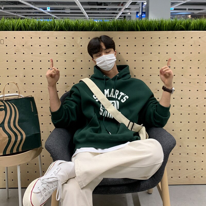 Green St Mary's College Hoodie thestreetsofseoul-korean-street-style-minimal-kstyle-streetwear-mens-fashion-clothing