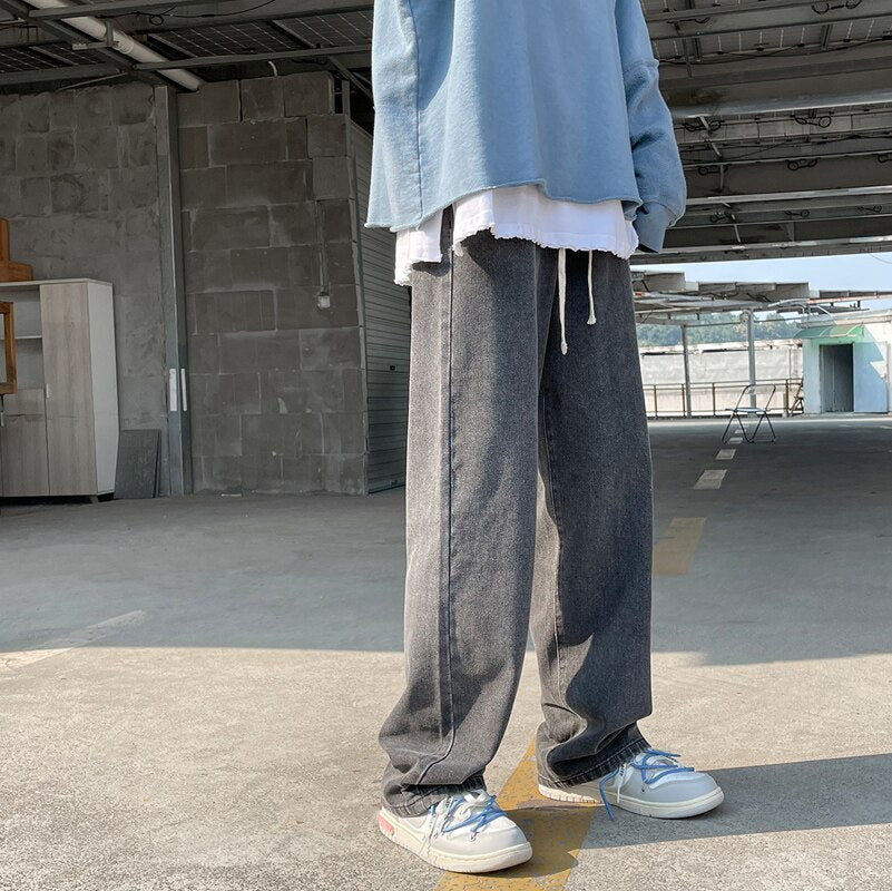 Shop add 2019 SS Street Style Oversized Pants by Seoul_Channel