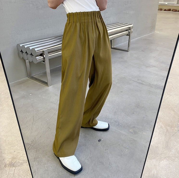 Pleated Waist Band Wide Leg Pants thestreetsofseoul-korean-street-style-minimal-kstyle-streetwear-mens-fashion-clothing