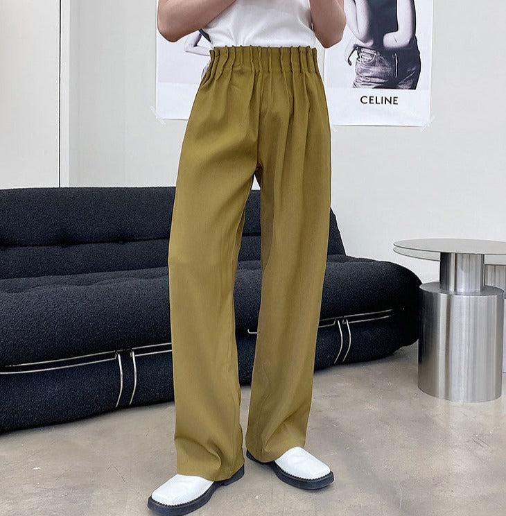 Pleated Waist Band Wide Leg Pants thestreetsofseoul-korean-street-style-minimal-kstyle-streetwear-mens-fashion-clothing
