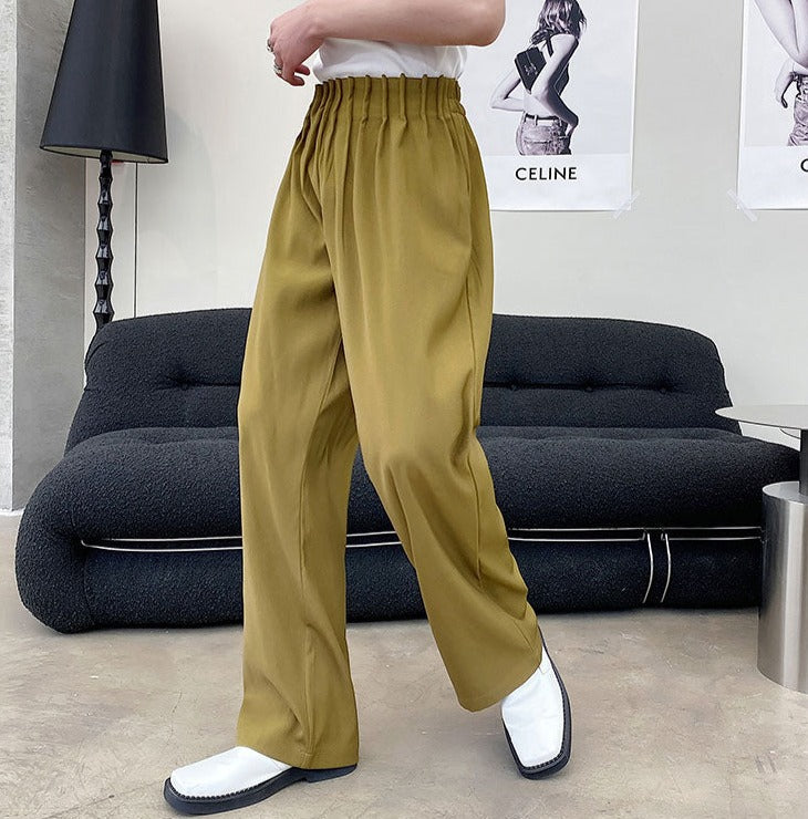Pleated Waist Band Wide Leg Pants thestreetsofseoul-korean-street-style-minimal-kstyle-streetwear-mens-fashion-clothing