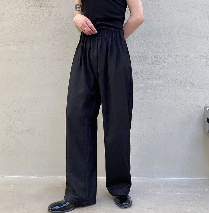 Pleated Waist Band Wide Leg Pants thestreetsofseoul-korean-street-style-minimal-kstyle-streetwear-mens-fashion-clothing