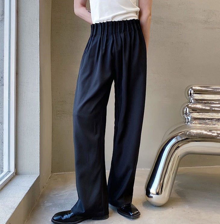 Pleated Waist Band Wide Leg Pants thestreetsofseoul-korean-street-style-minimal-kstyle-streetwear-mens-fashion-clothing