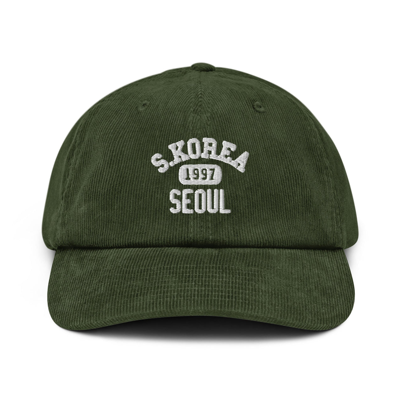 'Seoul' Embroidered Corduroy Hat