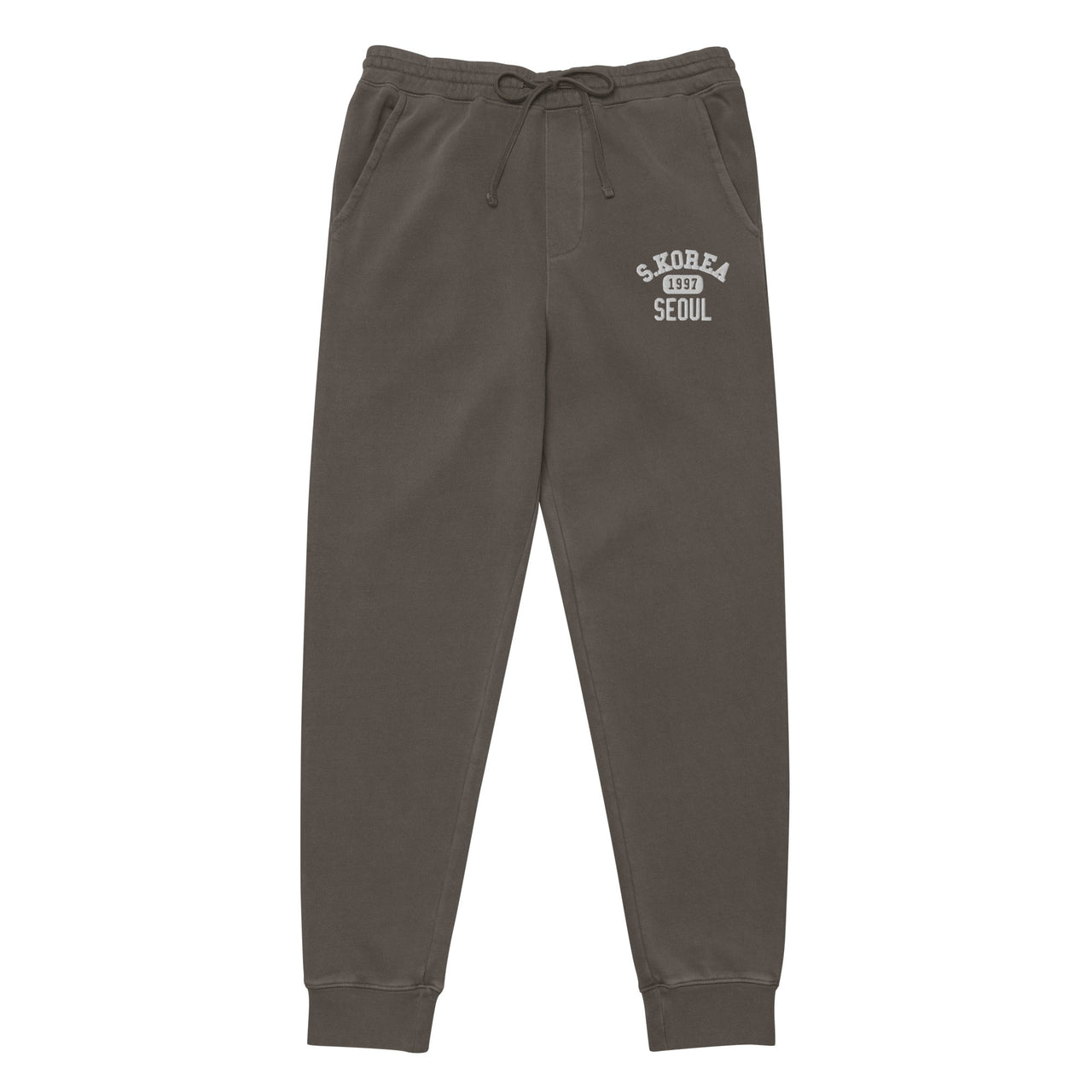 'Seoul' Embroidered Pigment-Dyed Sweatpants