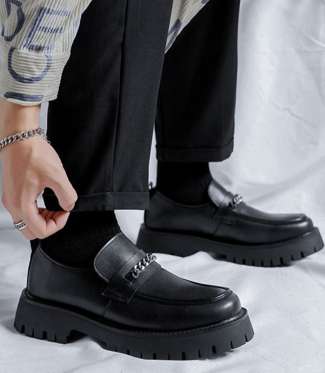 Yangdo Chain Detail Chunky Loafers thestreetsofseoul-korean-street-style-minimal-kstyle-streetwear-mens-fashion-clothing