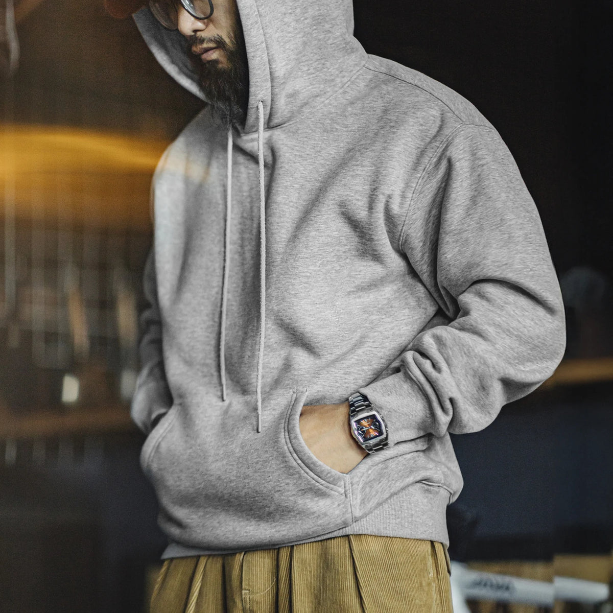 90's Style Heavyweight Fleece-lined Hoodie