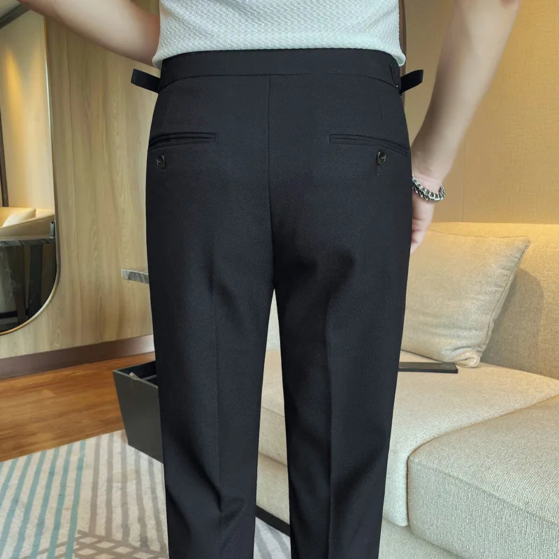 Ankle Length Slim Fit Dress Pants | Streets of Seoul | Men's Korean Style Fashion Ankle Length Slim Fit Dress Pants | Streets of Seoul | Men's Korean Style Fashion