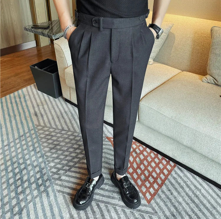 Ankle Length Slim Fit Dress Pants | Streets of Seoul | Men's Korean Style Fashion Ankle Length Slim Fit Dress Pants | Streets of Seoul | Men's Korean Style Fashion