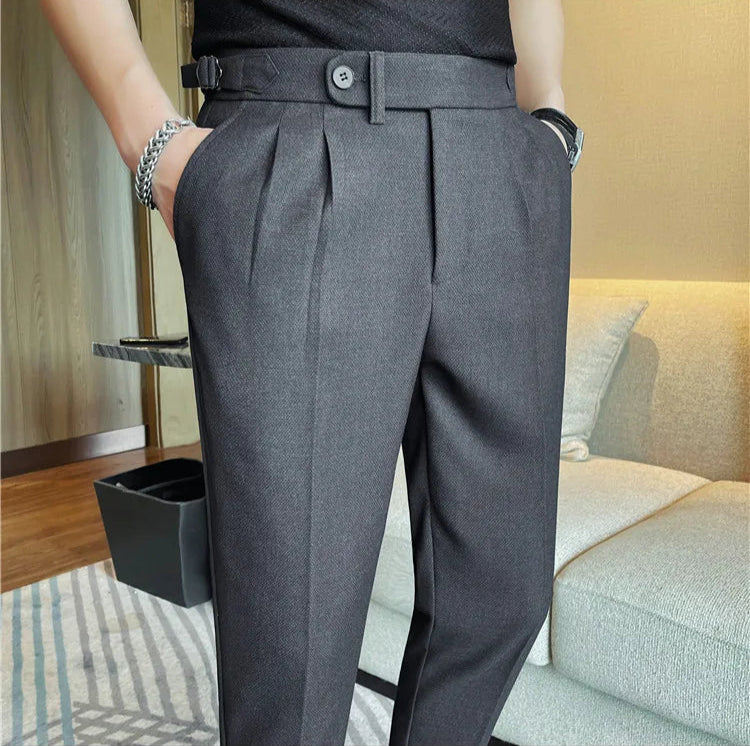 Ankle Length Slim Fit Dress Pants | Streets of Seoul | Men's Korean Style Fashion Ankle Length Slim Fit Dress Pants | Streets of Seoul | Men's Korean Style Fashion