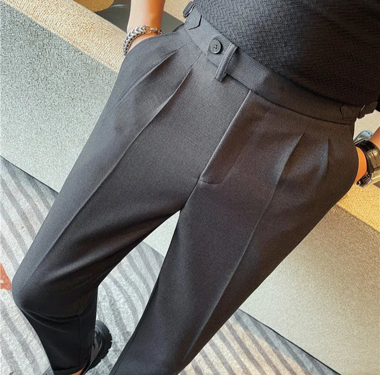 Ankle Length Slim Fit Dress Pants | Streets of Seoul | Men's Korean Style Fashion Ankle Length Slim Fit Dress Pants | Streets of Seoul | Men's Korean Style Fashion