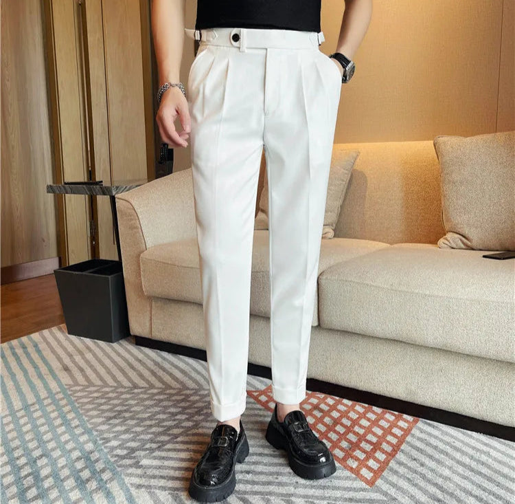 Ankle Length Slim Fit Dress Pants | Streets of Seoul | Men's Korean Style Fashion Ankle Length Slim Fit Dress Pants | Streets of Seoul | Men's Korean Style Fashion