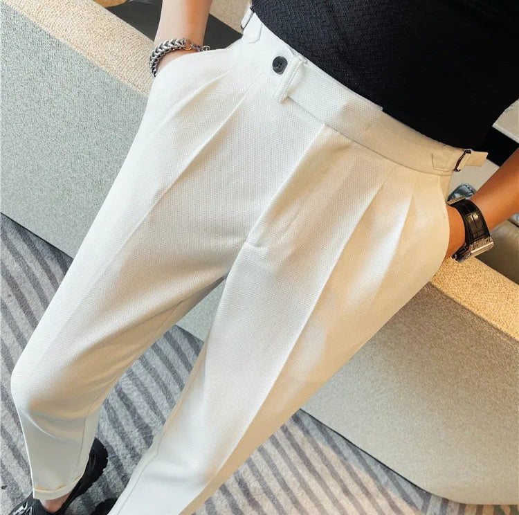 Ankle Length Slim Fit Dress Pants | Streets of Seoul | Men's Korean Style Fashion Ankle Length Slim Fit Dress Pants | Streets of Seoul | Men's Korean Style Fashion