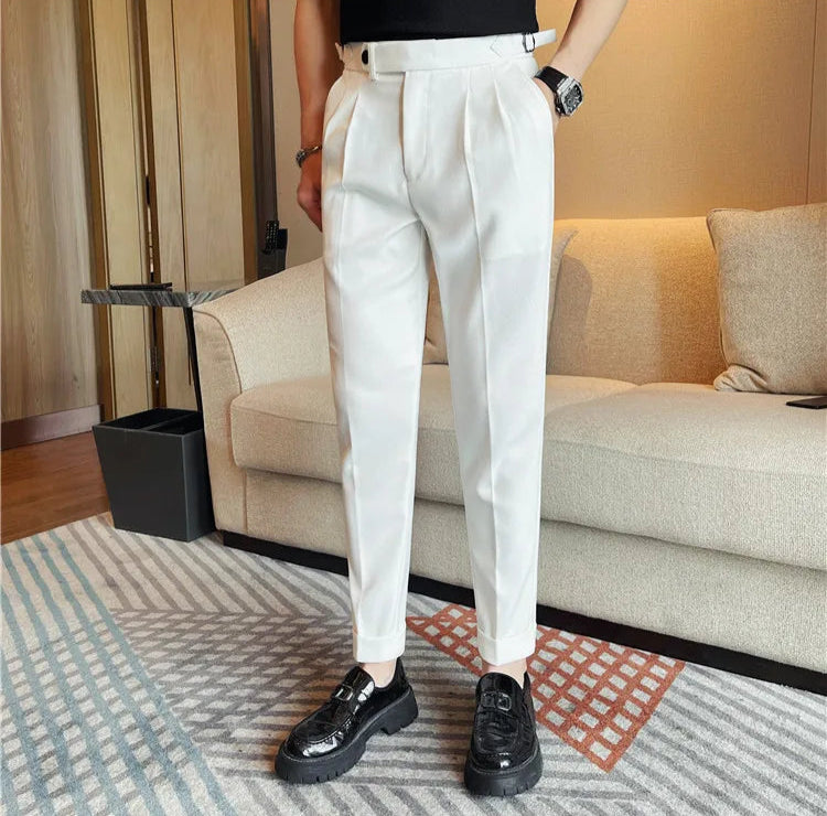 Ankle Length Slim Fit Dress Pants | Streets of Seoul | Men's Korean Style Fashion Ankle Length Slim Fit Dress Pants | Streets of Seoul | Men's Korean Style Fashion