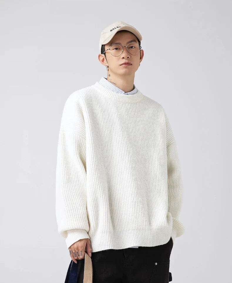 Autumn Fisherman Rib Knit Sweater