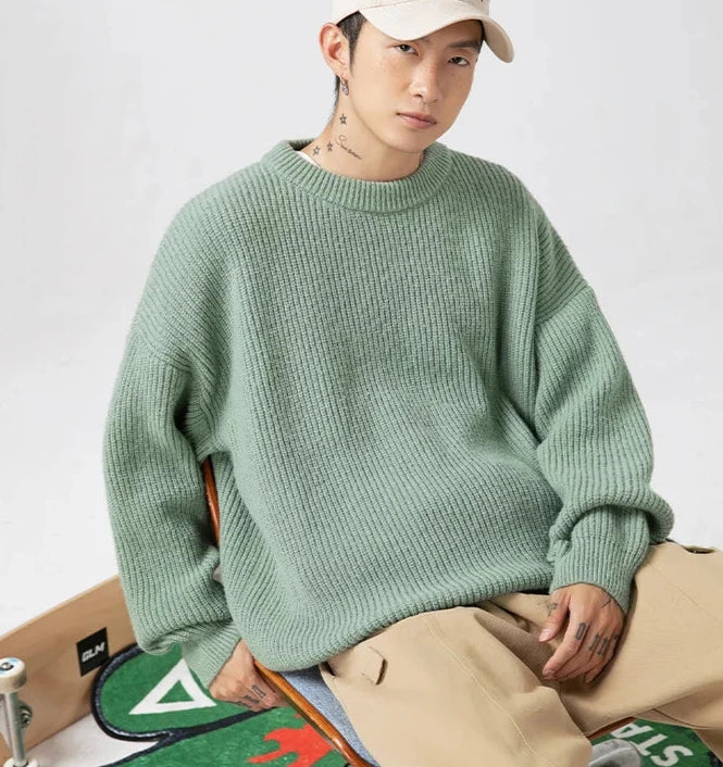 Autumn Fisherman Rib Knit Sweater