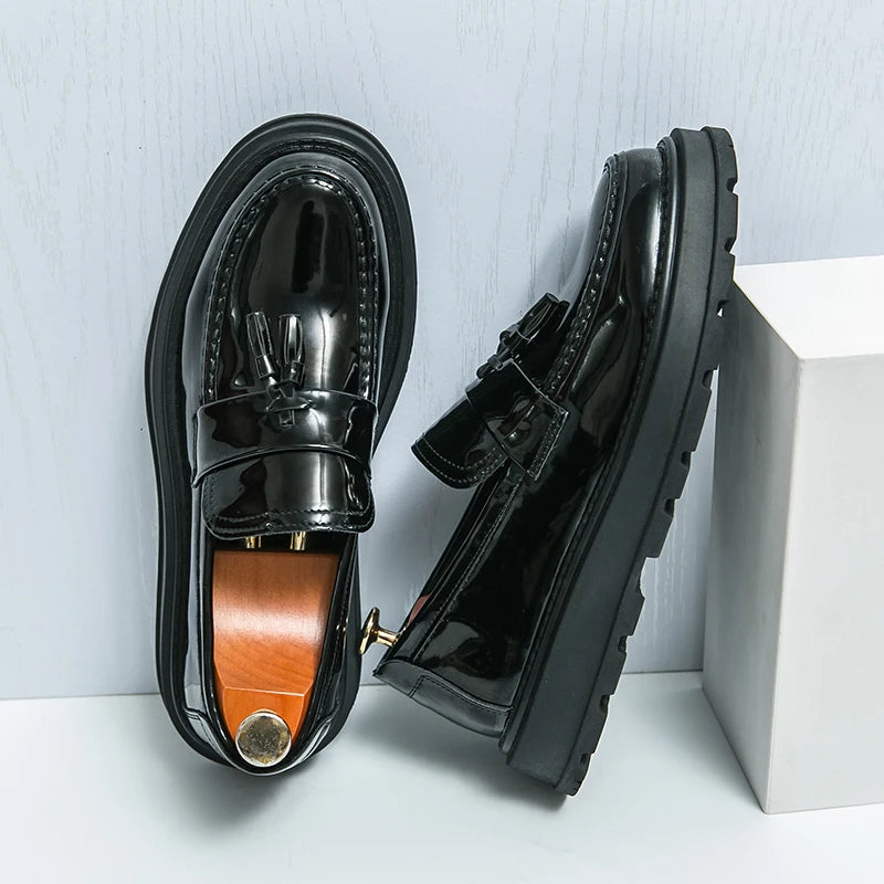 Beon Flatform Patent Tassel Loafers