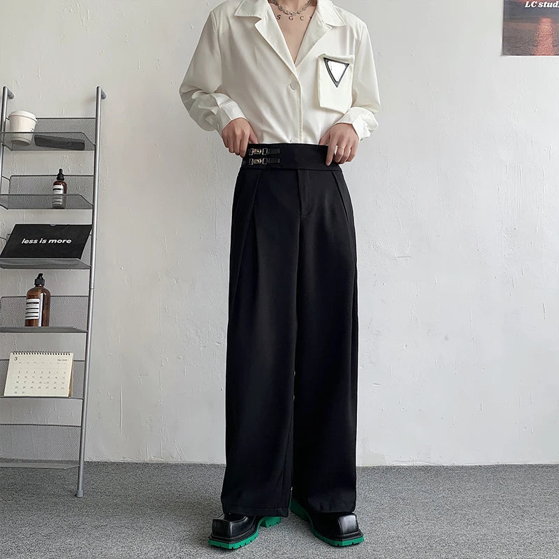 Wide leg denim Jeans Men's Autumn Daddy Trend Student Loose Straight-leg  baggy Pants Japanese Loose hip hop 2022 New