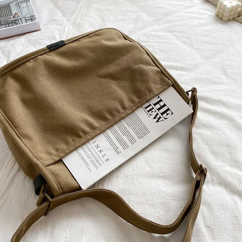 Canvas shoulder sling bag shop