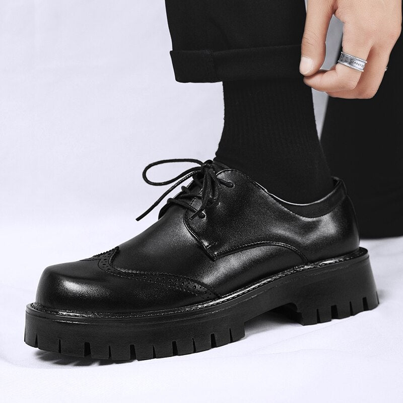 Bukchon Chunky Sole Lace-Up Brogues | Streets of Seoul | Men's Korean ...