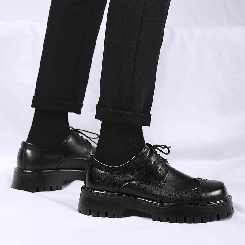 Bukchon Chunky Sole Lace-Up Brogues | Streets of Seoul | Men's Korean ...