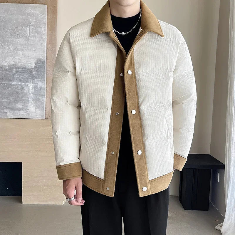 Contrast Trim Padded Jacket