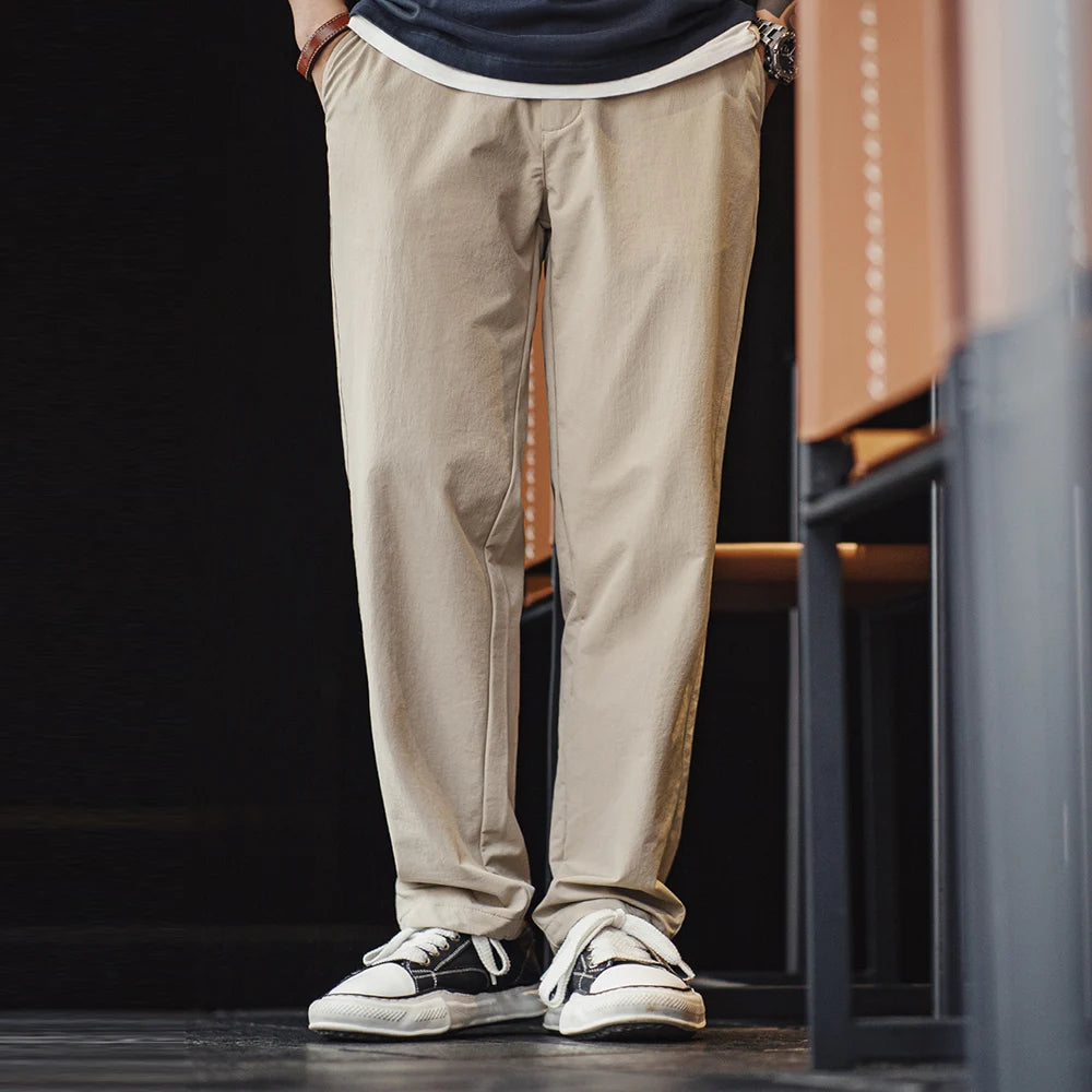 Crease-Resistant Tapered Pants