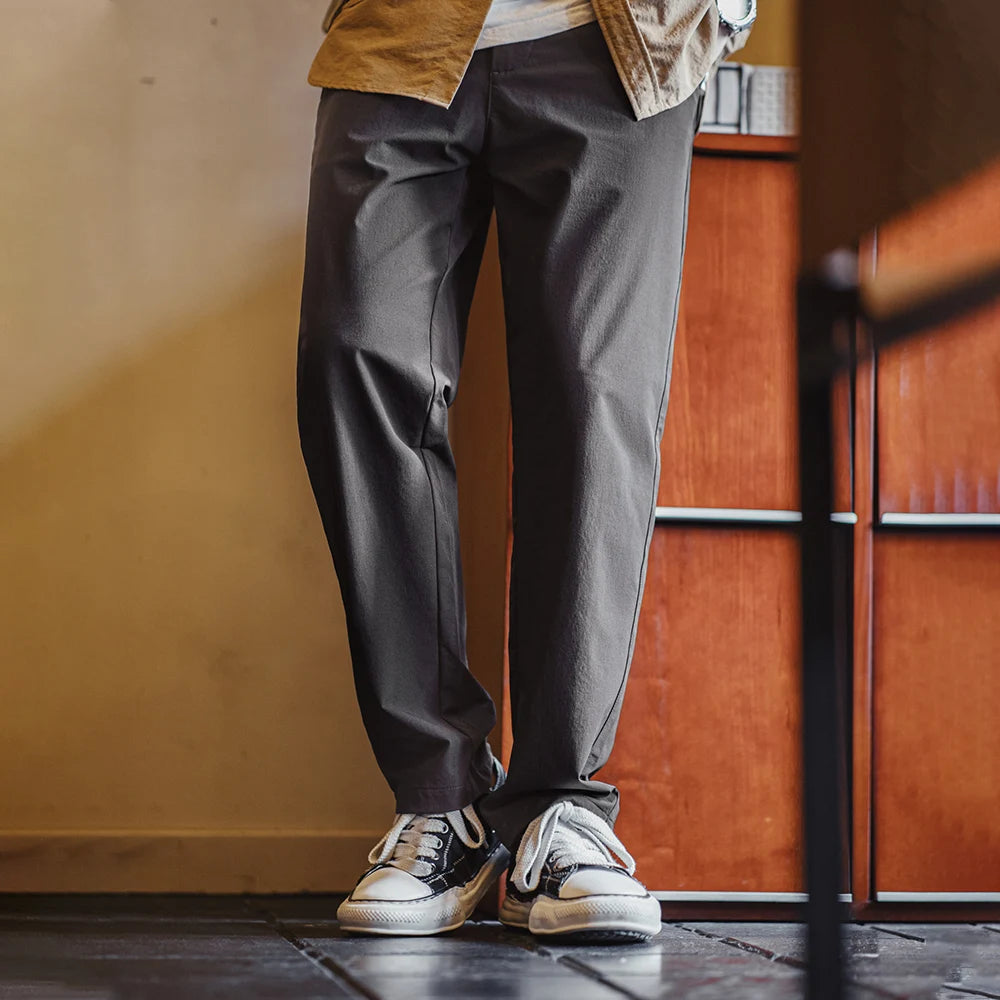 Crease-Resistant Tapered Pants