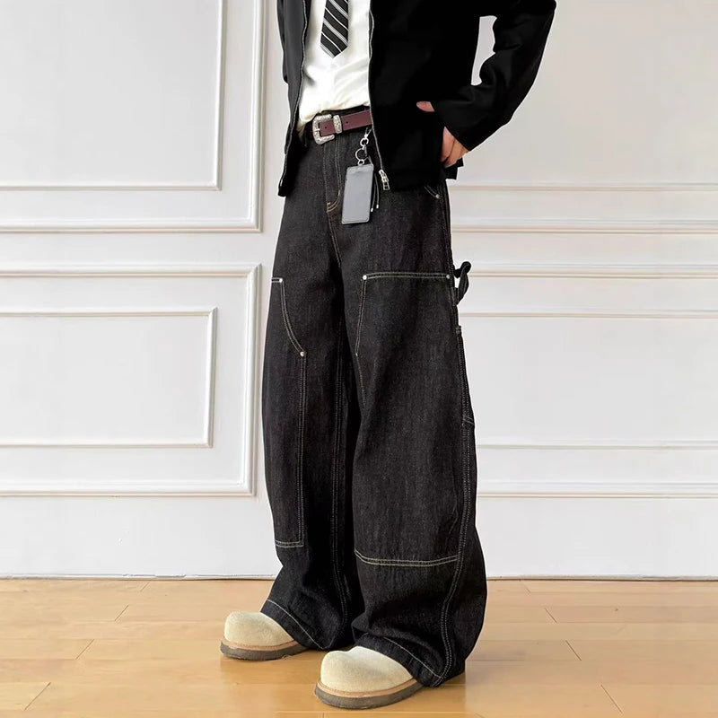 Dark Rinse Wide Carpenter Jeans