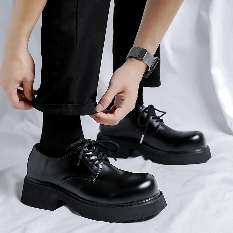 Deoji Lace-Up Derby Shoes | Streets of Seoul | Men's Korean Style