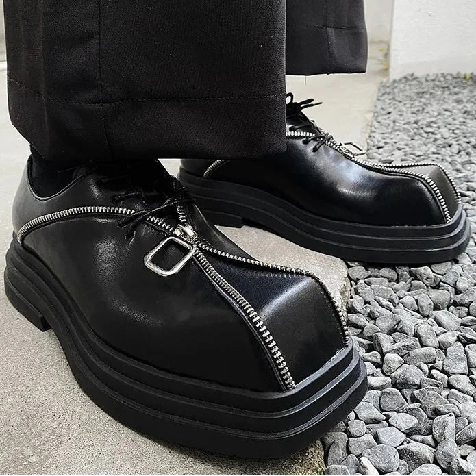 Euljiro Square Toe Zipper Shoes | Streets of Seoul | Men's