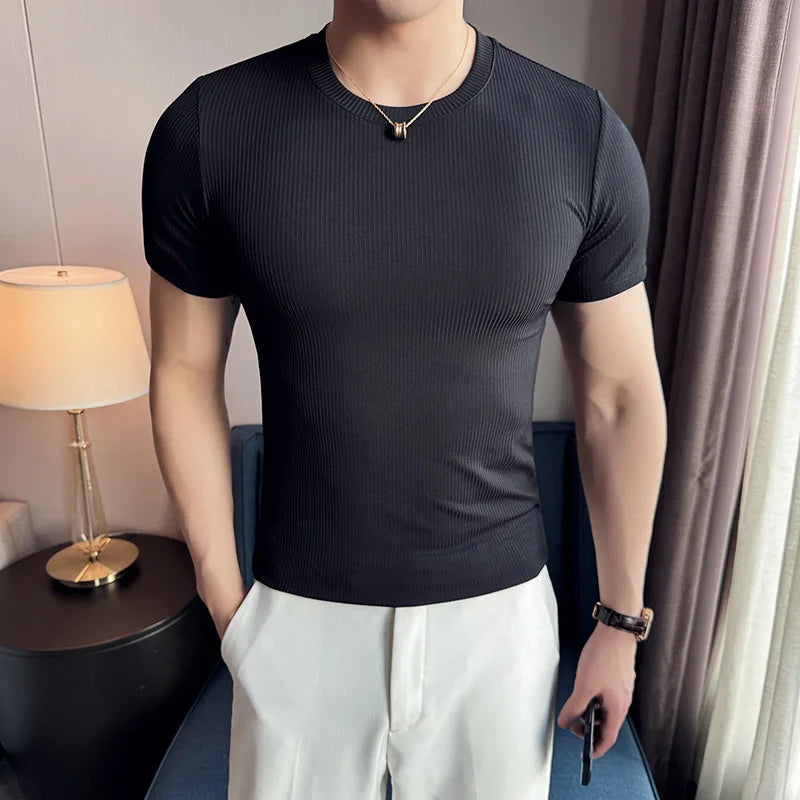 韓国大人気！【EMIS】RIBBED RINGER T-SHIRT 3color 7052_56b85f339f_76458245dcff01