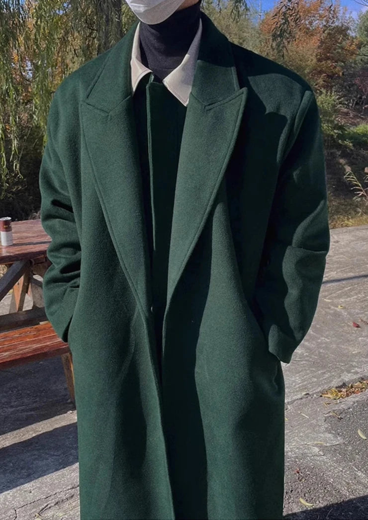 Forest Green Long Overcoat