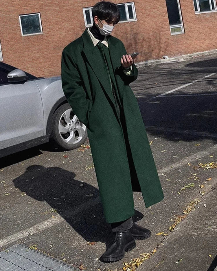 Forest Green Long Overcoat