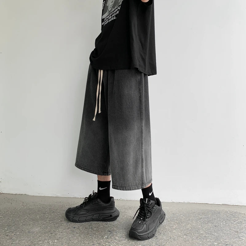 Gradient Baggy Jorts | Streets of Seoul | Men's Korean Style